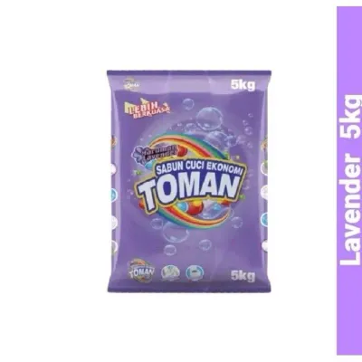 Toman Plus Detergent Powder Regular / Lavender 5kg - Serbuk Pencuci Pakaian Laundry Baby Clothes Sabun Lemon