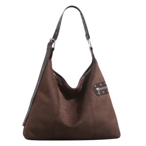 URCDN RDALVO | Leopard Print Suede Tote Bag Large Capacity