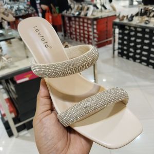 LAVIOLA‼️ sandal wanita pesta heels 9cm mewah blink blink