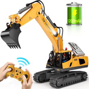 Jojotoy 2.4Ghz RC EXCAVATOR Alloy Remote Control Mainan RC Tracktor RC Truck 11 channels Excavator Remote Control Mainan