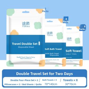 TUROU | Disposable Bed Linens Set for Travel and Hotels