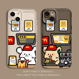 Transparent Cute Cartoon Phone Case for Couples Fun Protective Silicone Shell Full Cover Mini Xr plus Female Special Models