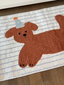 พรมปูพื้นห้องนอน พรมเช็ดเท้า พรมห้องน้ำ พรมขนนุ่ม ซึมซับได้ดี มาพร้อมแผ่นกันลื่นคุณภาพสูง ขนาด 40 x 60 ซม.