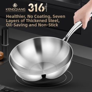 RONGCHUAN | Non-stick 316 Stainless Steel Frying Pan