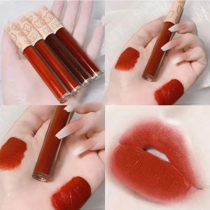 4Pcs/set Matte Lip Tint Moisturizing Long-Lasting Lip Gloss Dark Lip Tint Set Tattoo Liptint Liquid Lip Glaze Lip Makeup Kit