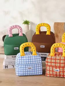 Minimalist Korean-Style Insulated Lunch Bag Handheld Meal Carrier B163