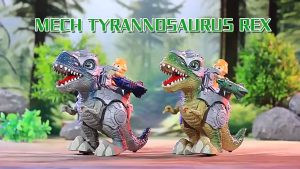 Dinosaur Toy / Light-up Electric T-Rex / Realistic Walking T-Rex Toy with Mist Spray / Gift