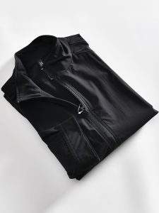 Quick Dry Stand Collar Mens Jacket Thin Breathable Spring Summer Skin Clothes Shirt Style Zipper Closure Solid Color
