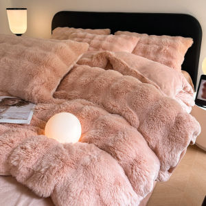 MOLORE | Thickening Warmth Rabbit Fleece Milk Fleece 4-Piece Set