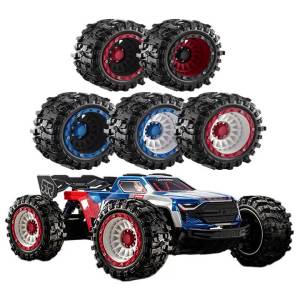 ONEVAN | 4PCS RC Monster Truck High Grip Big Tires Wheels for 1/14 1/16 Traxxas Summit E-REV Arrma Kraton MJX 16207 LaTrax Upgrade Parts