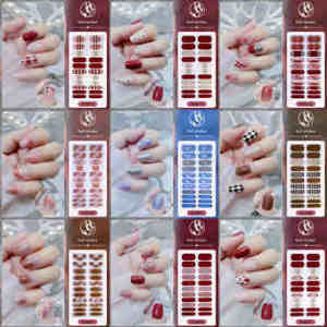 สติกเกอร์ติดเล็บยาวแบบ3D สติกเกอร์ติดเล็บมองเห็นได้กันน้ำสามารถทำให้ยาวได้สติ๊กเกอร์ติดแฟชั่นสามมิติไข่มุกแต่งเล็บอัญมณีเลเซอร์ไล่ระดับสีสติกเกอร์ทำเล็บแบบทำมือ MZ001-MZ015