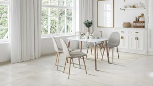 SB Design Square SB FURNITURE โต๊ะอาหารไม้ล้วน รุ่น Lasta สีขาว (120x70x75 ซม.)