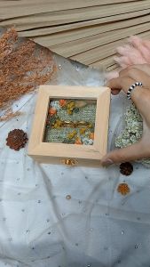 Kotak Kayu Rustic Tempat Cincin untuk Seserahan Lamaran Pernikahan - KC.RUS