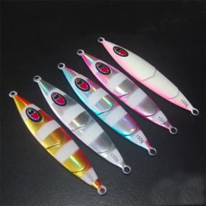 Slow Pitch Jig Luminous Bubble Iron Plate Fishing Lure 80-200g High Speed Sinking Deep Sea Boat Fishing Tackle with Laser Effect
