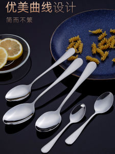 Stainless Steel Long Handle Spoon for Adult Commercial Dining Utensils Western Dinnerware Elegant Premium Quality Home Use