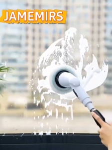 JameMirs 8in1 Electric Cleaning Brush Cordless 1500RPM Multifunctional Spin Scrubber Kitchen Bathroom Toile Floor Cleaning Tools Rechargable