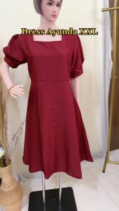 Ami Collection - Dress Jumbo XXL Ayunda / Dress Wanita Jumbo / Dress Jumbo / Jumbo Dress / Dress Bigsize / Dress Undangan Jumbo /