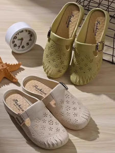 Dép Nữ Mùa Hè 2025 Mới Dép Lê Hở Mũi Đế Mềm Chống Thấm Nước Đế Mềm Dép Mẹ Dép Đi Trong Nhà Chống Trượt