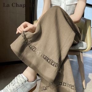 La Chapelle | Cool and Quick Drying Hollowed Out High Waist Wide Leg Trousers
