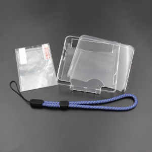 3 In 1 Clear Crystal Case + Screen Protector Film Adjustable Wrist Lanyard Kit For GBA SP Handheld Game Console Accessories Set