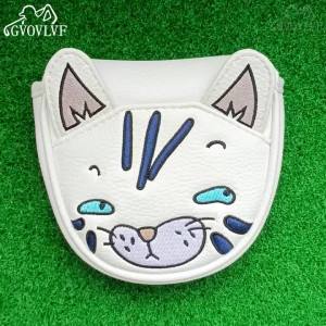 1pc Golf Club Head Covers Putter Cover Headcover Magnetic Club Protector Golf Accessories Cute Cat Gift for Golfers