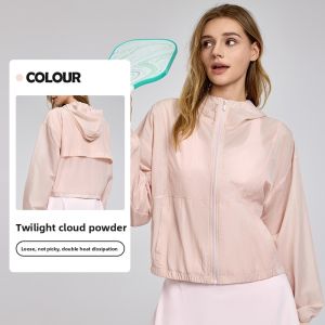 miiow | MiiOW Cat Woman Fashion Summer 2025 New Ice Silk Thin Quick Dry Hooded Jacket Outerwear Womens Coat Breathable Loose Fit Zipper