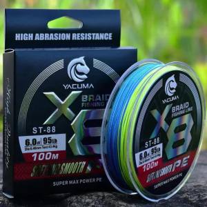 Dây Câu Cá Bện 8 Sợi YACUMA 100m X8 13LB-118LB Dây Câu Đa Sợi Dyneema Dùng Cho Câu Cá Nước Ngọt Và Nước Biển