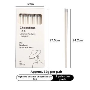 YSINGHOME | Mold Resistant Slip Proof High Temperature Resistant Food Grade Ceramic Chopsticks