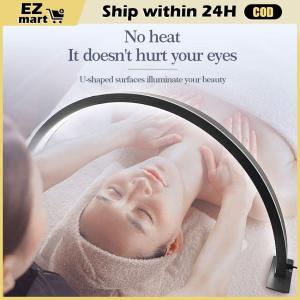Half Moon Light 25W Desktop LED Light 3000K‑6500K Half Moon Shaped Adjust Brightness Eyelash Beauty Lamp for Salon Nail Art