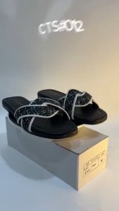 Sandal Wanita Teplek Terbaru dan Kekinian: Sandal Wanita Teplek Anyaman Trendy Selop Slip On Casual Kokop