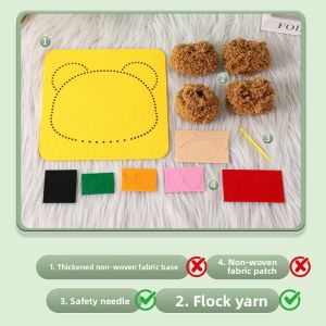 Childrens DIY Yarn Painting Embroidery New Years Gift Toys for Boys And Girls Creative Handmade Craft Sticky Patch