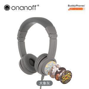 BuddyPhones Wired Overhead Childrens Headphones Explore+ Study Special Wired Earphones Ear Protection for Learners