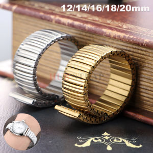 12mm 14mm 16mm 18mm 20mm Stainless Steel Elastic Stretch Strap for Smart Watch Band Men Women Metal Expansion Strap Accessories