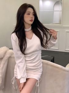 Yoohui QZ048 Mini Dress Korean Vintage: Bahan Berkualitas & Desain Unik