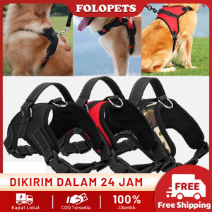 FOLOPETS Harness Anjing Tali Tuntun Rompi Anjing Breathable Harness Leash Anjing Besar Medium Pet Harness Dog Vest