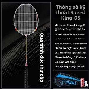 YODIMAN | Vợt Cầu Lông Siêu Nhẹ Phủ Vàng Điện Phân Đánh Công 35 lbs