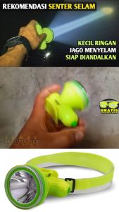 Senter Kepala Selam PREMIUM Vipoo S-7351 120 Watt - 6000 mAh 3 Mode Cahaya Headlamp Anti Air Free Kacamata Renang Cahaya Putih - TOKO SINAR AUDIO