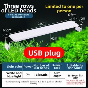 FEIZHUXIANSEN | Waterproof Color-changing Energy-saving Clamp LED Aquarium Light