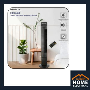Mistral Built-In Ioniser Tower Fan with Remote Control MFD440R