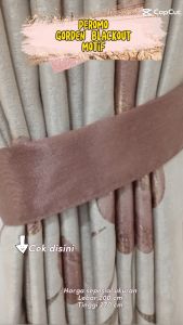 Gorden Blackout motif bunga tulif ukuran Besar Dan Tinggi Hordeng Jendela Minimalis Model Semokring