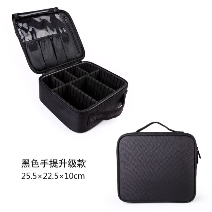 Large Capacity Embroidery Makeup Bag Professional Cosmetologist Tools Storage Box Portable Travel Cosmetic Pouch Pure Color