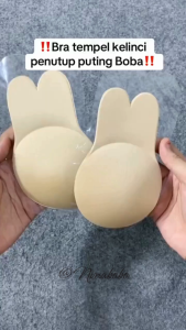 Ninabobo Rabbit Bra Beha Tempel Nipple Bra Pad Cover Penutup Puting Pentil Tape Lifter Silicon Bh Pakaian Dalam Push Up BR168