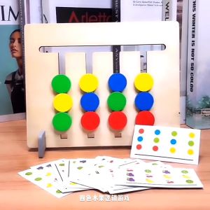 Mainan Edukatif Papan & Mencocokkan Warna Kayu: Mengembangkan Logika & Fokus Anak