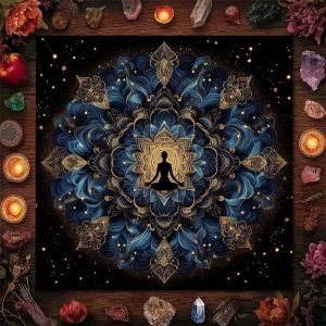 1-Piece Floral Cosmic Tablecloth Washable Divination Meditation