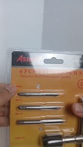Hand Tap Senai Wrench Set Ukuran Mur M5 M6 M7 M8 M10 M12 Adjustable 6pcs Pembuat Ulir Drat Kasar Metric