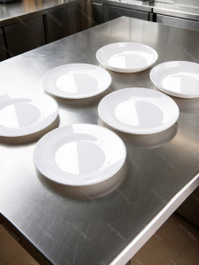 Commercial White Melamine Plastic Round Plate