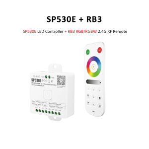 MJJC | 12in1 LED Controller SPI PWM 5CH Wifi Bluetooth RF Remote for WS2812B WS2811 IC Strip Light Works with Alexa Google Home SP530E