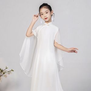 Elegant Child Female Hanfu Performance Costume Piano Classical Dance Outfit Drifting Style New Arrival Spring 2022 Polyester