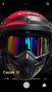 Set Masker Moto Retro Bollfoot TAAFSPORT dengan Kacamata Motor Universal