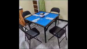 Portable Mahjong Table Desk Foldable Mahjong Table Portable Table Mahjong Table Wood Foldable For Fun Household Dual-Use Dining Table Simple 麻将桌